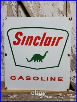 Vintage Sinclair Gasoline Porcelain Sign Old Gas Pump Plate Oil Advertising USA Vintage Sinclair Gasoline Porcelain Sign Old Gas Pump Plate Oil Advertising USA