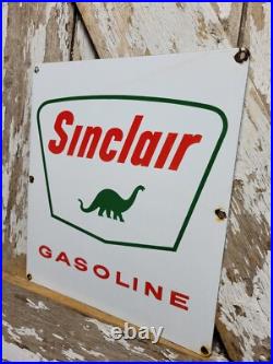 Vintage Sinclair Gasoline Porcelain Sign Old Gas Pump Plate Oil Advertising USA Vintage Sinclair Gasoline Porcelain Sign Old Gas Pump Plate Oil Advertising USA