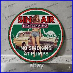 Vintage Sinclair Oil No Smoking Porcelain Sign Gas Station Garge Advertising Oil