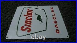 Vintage Sinclair Porcelain Sign Gas Motor Oil Can Station Pump Dino Gasoline Ad