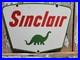 Vintage Sinclair Porcelain Sign Gasoline Motor Oil Service Pump Plate Petroliana