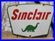 Vintage Sinclair Porcelain Sign Gasoline Motor Oil Service Pump Plate Petroliana