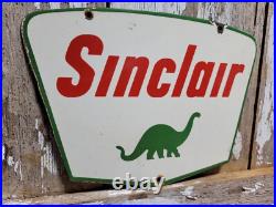 Vintage Sinclair Porcelain Sign Gasoline Motor Oil Service Pump Plate Petroliana Vintage Sinclair Porcelain Sign Gasoline Motor Oil Service Pump Plate Petroliana