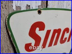 Vintage Sinclair Porcelain Sign Gasoline Motor Oil Service Pump Plate Petroliana Vintage Sinclair Porcelain Sign Gasoline Motor Oil Service Pump Plate Petroliana