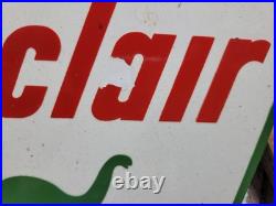 Vintage Sinclair Porcelain Sign Gasoline Motor Oil Service Pump Plate Petroliana