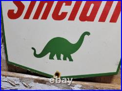Vintage Sinclair Porcelain Sign Gasoline Motor Oil Service Pump Plate Petroliana Vintage Sinclair Porcelain Sign Gasoline Motor Oil Service Pump Plate Petroliana