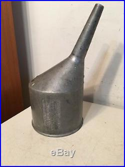 Vintage Sinclair Refining Company Gas Station Dual Oil Can Funnel Aluminum