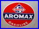 Vintage Skelly Aromax Gasoline 11 3/4 Porcelain Metal Service Station Oil Sign