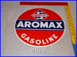 Vintage Skelly Aromax Gasoline 11 3/4 Porcelain Metal Service Station Oil Sign