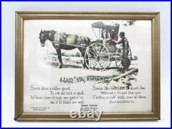 Vintage Skelly Oil Advertising Framed Sign Har' Ya Friend Weyauwega WI