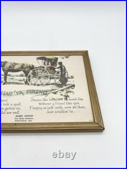 Vintage Skelly Oil Advertising Framed Sign Har' Ya Friend Weyauwega WI
