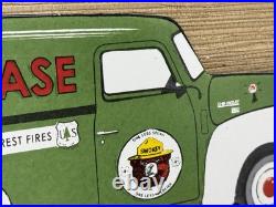 Vintage Smokey The Bear Porcelain Sign Dealership Gas Station Oil Truck Vintage Smokey The Bear Porcelain Sign Dealership Gas Station Oil Truck