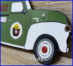 Vintage Smokey The Bear Porcelain Sign Dealership Gas Station Oil Truck Vintage Smokey The Bear Porcelain Sign Dealership Gas Station Oil Truck