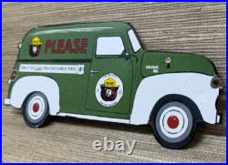 Vintage Smokey The Bear Porcelain Sign Dealership Gas Station Oil Truck Vintage Smokey The Bear Porcelain Sign Dealership Gas Station Oil Truck