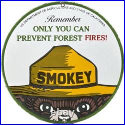 Vintage Smokey The Bear Porcelain Sign Forest Fires Gas Oil No Smoking Parks Vintage Smokey The Bear Porcelain Sign Forest Fires Gas Oil No Smoking Parks