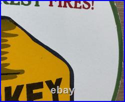 Vintage Smokey The Bear Porcelain Sign Forest Fires Gas Oil No Smoking Parks Vintage Smokey The Bear Porcelain Sign Forest Fires Gas Oil No Smoking Parks