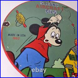Vintage Socony Aircraft Oils Sign Mickey Standard Oil Service Porcelain Sign Vintage Socony Aircraft Oils Sign Mickey Standard Oil Service Porcelain Sign