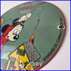 Vintage Socony Aircraft Oils Sign Mickey Standard Oil Service Porcelain Sign Vintage Socony Aircraft Oils Sign Mickey Standard Oil Service Porcelain Sign