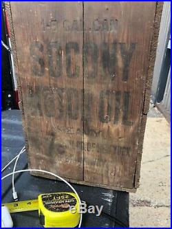 Vintage Socony Motor oil shipping crate box Standard Oil 15.25/11.5/10.75