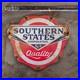 Vintage Southern States Scs Old Us Gasoline Oil Gas Pump Enamel Porcelain Sign