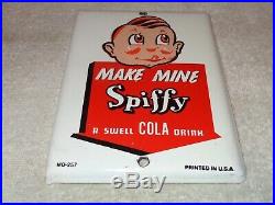Vintage Spiffy A Swell Cola Drink 7 Porcelain Metal Soda Pop Coca Gas Oil Sign