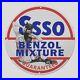 Vintage Ssso Benzol Mixture 1925 Oil Porcelain Gas Pump Sign