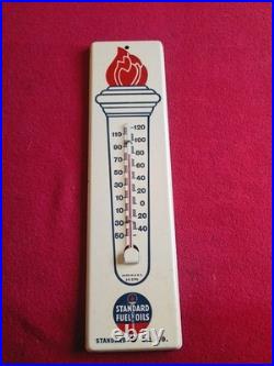 Vintage Standard American 11 Gas & Oil Advertising Therm Sign Set Of 3 Original