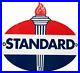 Vintage Standard Gasoline Porcelain Sign Service Station American Oil Torch Gas