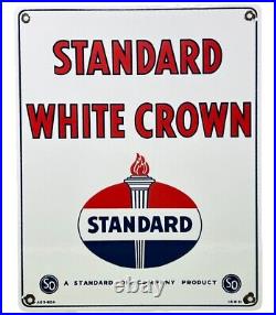 Vintage Standard Gasoline Porcelain Sign Service Station American Oil Torch Gas Vintage Standard Gasoline Porcelain Sign Service Station American Oil Torch Gas