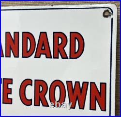 Vintage Standard Gasoline Porcelain Sign Service Station American Oil Torch Gas Vintage Standard Gasoline Porcelain Sign Service Station American Oil Torch Gas
