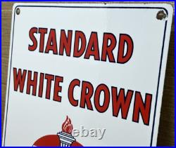 Vintage Standard Gasoline Porcelain Sign Service Station American Oil Torch Gas Vintage Standard Gasoline Porcelain Sign Service Station American Oil Torch Gas