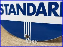 Vintage Standard Gasoline Porcelain Sign Service Station American Oil Torch Gas