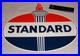 Vintage Standard Gasoline Torch & Flame 18 Porcelain Metal Gas Station Oil Sign