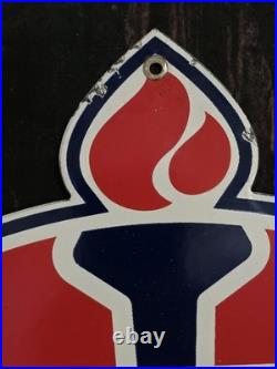 Vintage Standard Indiana Porcelain Gas Station Sign 11 X 12 Vintage Standard Indiana Porcelain Gas Station Sign 11 X 12