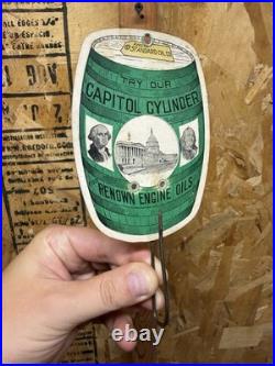 Vintage Standard Oil Capitol Cylinder Engine Oil Receipt Hook President Rare Gas