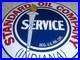 Vintage Standard Oil Co. Gasoline Service Torch Indiana 12 Porcelain Metal Sign