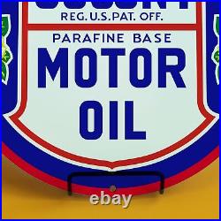 Vintage Standard Oil Co Porcelain Socony Gas Motor Oil Service Pump Plate Sign