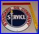 Vintage Standard Oil Company Gasoline Service Torch 11 3/4 Porcelain Metal Sign
