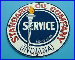 Vintage Standard Oil Company Porcelain Gasoline Service Station Pump Plate Sign