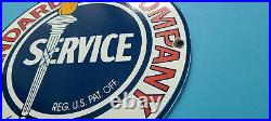 Vintage Standard Oil Company Porcelain Gasoline Service Station Pump Plate Sign