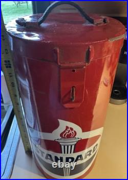 Vintage Standard Oil Dirty Rag Container