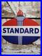 Vintage Standard Porcelain Sign Old 30 Torch Motor Oil Gas Station Service Shop