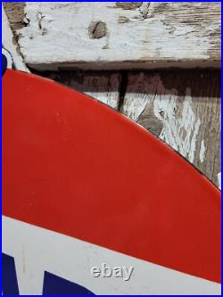 Vintage Standard Porcelain Sign Old 30 Torch Motor Oil Gas Station Service Shop