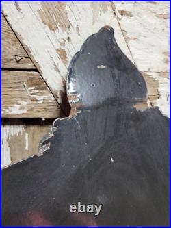 Vintage Standard Porcelain Sign Old 30 Torch Motor Oil Gas Station Service Shop