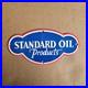 Vintage Standard Products Old Us Gasoline Oil Gas Pump Enamel Porcelain Sign