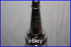 Vintage Standard Service Motor Oil Embossed Glass Bottle WithMetal Spout Can Sign