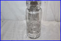 Vintage Standard Service Motor Oil Embossed Glass Bottle WithMetal Spout Can Sign