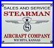 Vintage Stearman Aircraft Porcelain Sign Trainers Airplane Gas Oil Hangar Boeing