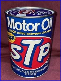 Vintage Stp 7512 Motor Oil Quart Paper Can 10w50 4 Quarts