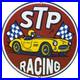 Vintage Stp Racing Porcelain Motor Oil Gas Sign Gas Station Metal Pump Plate